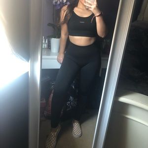 GYM SHARK BLACK HIGH WAISTED FLEX SET